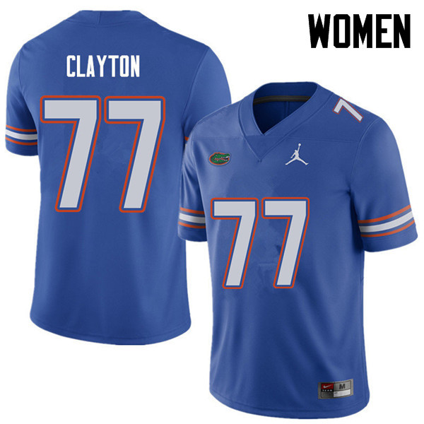 Jordan Brand Women #77 Antonneous Clayton Florida Gators College Football Jerseys Sale-Royal